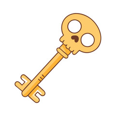 skeleton key vector icon, skeleton key vector illustration - simple illustration of skeleton key, perfect for logos and icons skeleton key