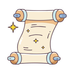 spell scroll vector icon, spell scroll vector illustration - simple illustration of spell scroll, perfect for logos and icons spell scroll