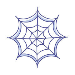 Naklejka premium spider web vector icon, spider web vector illustration - simple illustration of spider web, perfect for logos and icons spider web