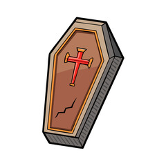 vampire coffin vector icon, vampire coffin vector illustration - simple illustration of vampire coffin, perfect for logos and icons vampire coffin