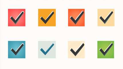 Check mark icon set. Check mark icon. Tick mark symbol vector