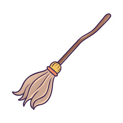 witch s broom vector icon, witch s broom vector illustration - simple illustration of witch s broom, perfect for logos and icons witch s broom
