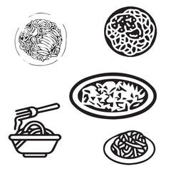 National Fettuccine Alfredo Day vector design icon symbol 