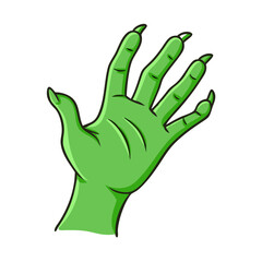 witch s green hand vector icon, witch s green hand vector illustration - simple illustration of witch s green hand, perfect for logos and icons witch s green hand