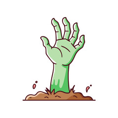 zombie hand rising from ground icon, zombie hand rising from ground vector,