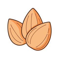 almonds vector icon, almonds vector illustration - simple illustration of almonds, perfect for logos and icons almonds