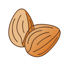 almonds vector icon, almonds vector illustration - simple illustration of almonds, perfect for logos and icons almonds
