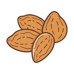 almonds vector icon, almonds vector illustration - simple illustration of almonds, perfect for logos and icons almonds