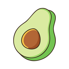 avocado vector icon, avocado vector illustration - simple illustration of avocado, perfect for logos and icons avocado