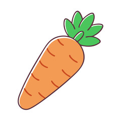 carrot vector icon, carrot vector illustration - simple illustration of carrot, perfect for logos and icons carrot