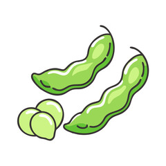 edamame beans vector icon, edamame beans vector illustration - simple illustration of edamame beans, perfect for logos and icons edamame beans