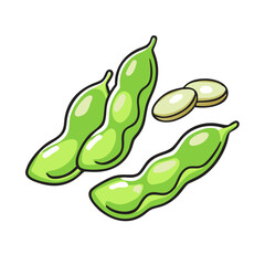 edamame beans vector icon, edamame beans vector illustration - simple illustration of edamame beans, perfect for logos and icons edamame beans