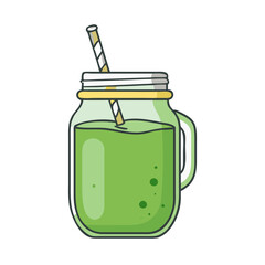 green smoothie jar vector icon, green smoothie jar vector illustration - simple illustration of green smoothie jar, perfect for logos and icons green smoothie jar