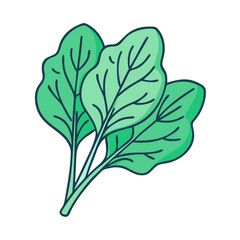 spinach leaves vector icon, spinach leaves vector illustration - simple illustration of spinach leaves, perfect for logos and icons spinach leaves