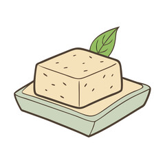 tofu block vector icon, tofu block vector illustration - simple illustration of tofu block, perfect for logos and icons tofu block