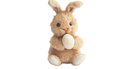 Obraz premium Bunny with Easter egg transparent background