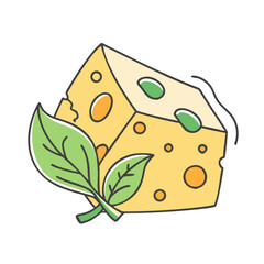 vegan cheese vector icon, vegan cheese vector illustration - simple illustration of vegan cheese, perfect for logos and icons vegan cheese