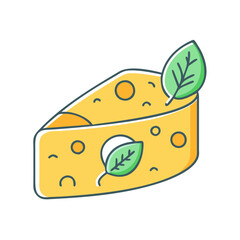 vegan cheese vector icon, vegan cheese vector illustration - simple illustration of vegan cheese, perfect for logos and icons vegan cheese