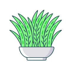 wheatgrass vector icon, wheatgrass vector illustration - simple illustration of wheatgrass, perfect for logos and icons wheatgrass