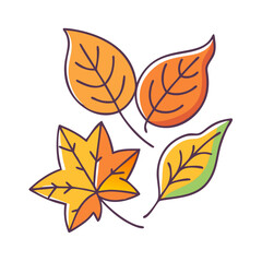 autumn leaves vector icon, autumn leaves vector illustration - simple illustration of autumn leaves, perfect for logos and iconsautumn leaves
