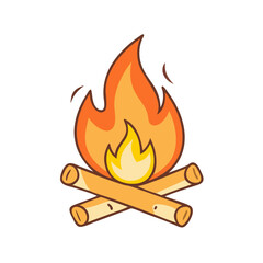 campfire vector icon, campfire vector illustration - simple illustration of campfire, perfect for logos and iconscampfire