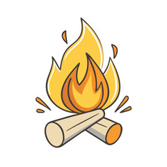 campfire vector icon, campfire vector illustration - simple illustration of campfire, perfect for logos and iconscampfire