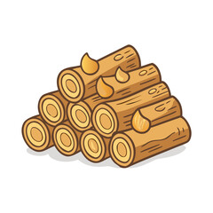 firewood pile vector icon, firewood pile vector illustration - simple illustration of firewood pile, perfect for logos and iconsfirewood pile