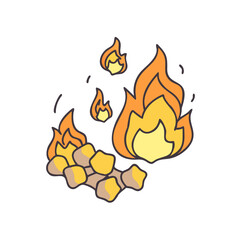 glowing embers vector icon, glowing embers vector illustration - simple illustration of glowing embers, perfect for logos and iconsglowing embers