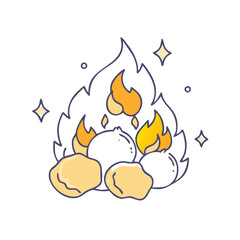 glowing embers vector icon, glowing embers vector illustration - simple illustration of glowing embers, perfect for logos and iconsglowing embers