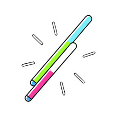 glow sticks vector icon, glow sticks vector illustration - simple illustration of glow sticks, perfect for logos and iconsglow sticks