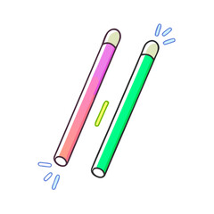 glow sticks vector icon, glow sticks vector illustration - simple illustration of glow sticks, perfect for logos and iconsglow sticks