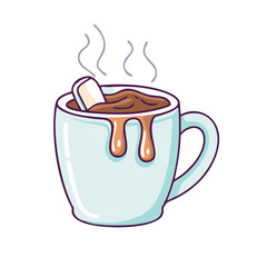 hot chocolate mug vector icon, hot chocolate mug vector illustration - simple illustration of hot chocolate mug, perfect for logos and iconshot chocolate mug