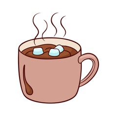 hot chocolate mug vector icon, hot chocolate mug vector illustration - simple illustration of hot chocolate mug, perfect for logos and iconshot chocolate mug