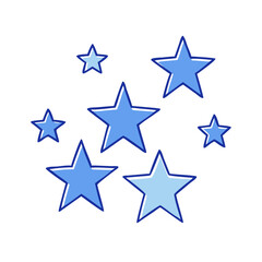 stars in the night sky vector icon, stars in the night sky vector illustration - simple illustration of stars in the night sky, perfect for logos and iconsstars in the night sky