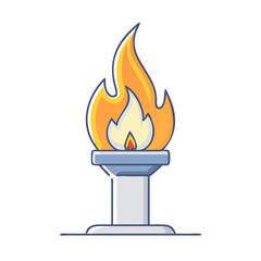 eternal flame vector icon, eternal flame vector illustration - simple illustration of eternal flame, perfect for logos and icons eternal flame