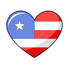 Obraz premium heart with flag pattern vector icon, heart with flag pattern vector illustration - simple illustration of heart with flag pattern, perfect for logos and icons heart with flag pattern