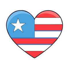 heart with flag pattern vector icon, heart with flag pattern vector illustration - simple illustration of heart with flag pattern, perfect for logos and icons heart with flag pattern