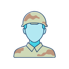soldier s silhouette vector icon, soldier s silhouette vector illustration - simple illustration of soldier s silhouette, perfect for logos and icons soldier s silhouette