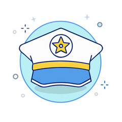 veteran s cap vector icon, veteran s cap vector illustration - simple illustration of veteran s cap, perfect for logos and icons veteran s cap