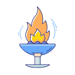 eternal flame vector icon, eternal flame vector illustration - simple illustration of eternal flame, perfect for logos and icons eternal flame