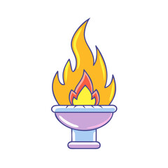 eternal flame vector icon, eternal flame vector illustration - simple illustration of eternal flame, perfect for logos and icons eternal flame
