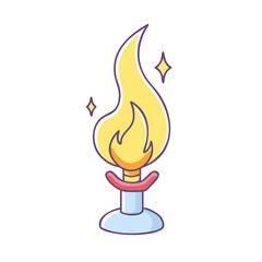 eternal flame vector icon, eternal flame vector illustration - simple illustration of eternal flame, perfect for logos and icons eternal flame