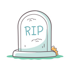 tombstone with rip text vector icon, tombstone with rip text vector illustration - simple illustration of tombstone with rip text, perfect for logos and icons tombstone with rip text