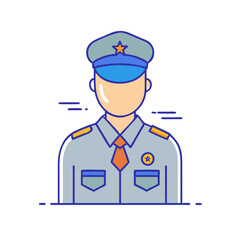 veteran in uniform vector icon, veteran in uniform vector illustration - simple illustration of veteran in uniform, perfect for logos and icons veteran in uniform
