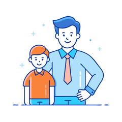 father and son vector icon, father and son vector illustration - simple illustration of father and son, perfect for logos and iconsfather and son