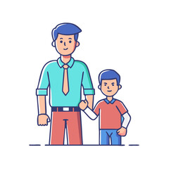father and son vector icon, father and son vector illustration - simple illustration of father and son, perfect for logos and iconsfather and son