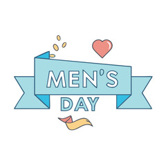 men s day banner vector icon, men s day banner vector illustration - simple illustration of men s day banner, perfect for logos and iconsmen s day banner