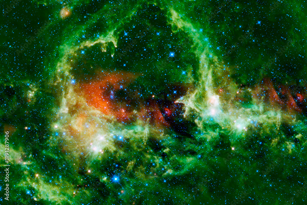 Canvas Prints green space nebula with stars. elements of this image furnished by nasa
