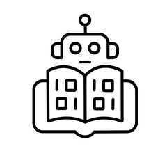 Robot Reading Icon
