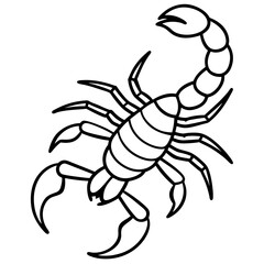 Scorpion line art vector illustration